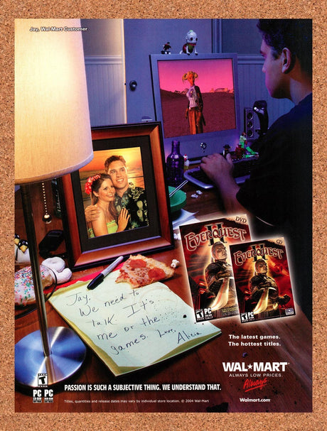 2004 EverQuest II Wal-Mart Original Advertisement / Retro Promo v9