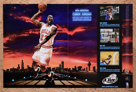 2000 NBA Live 2001 PS1 Original Advertisement / Retro Wall Art v1