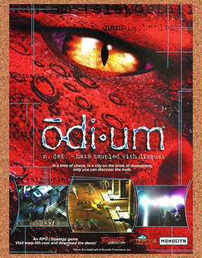 Odium PC Original 1999 Ad Authentic Gorky 17 Horror Conspiracy Video Game Promo