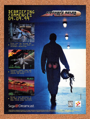 1999 Airforce Delta Dreamcast Original Advertisement / Retro Promo v1