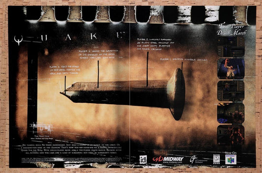 1997 Quake N64 Original Advertisement / Retro Wall Art v4