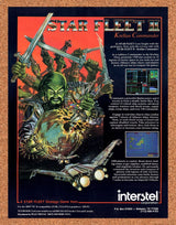 Star Fleet II Krellan Commander IBM Original 1990 Vintage Ad - Video Game Promo