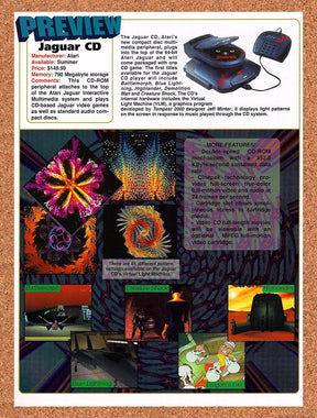 1995 Atari Jaguar CD Launch Preview Original Advertisement / Retro Promo vc5
