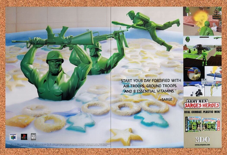1999 Army Men Sarges Heroes PS1 Original Advertisement / Retro Wall Art v2