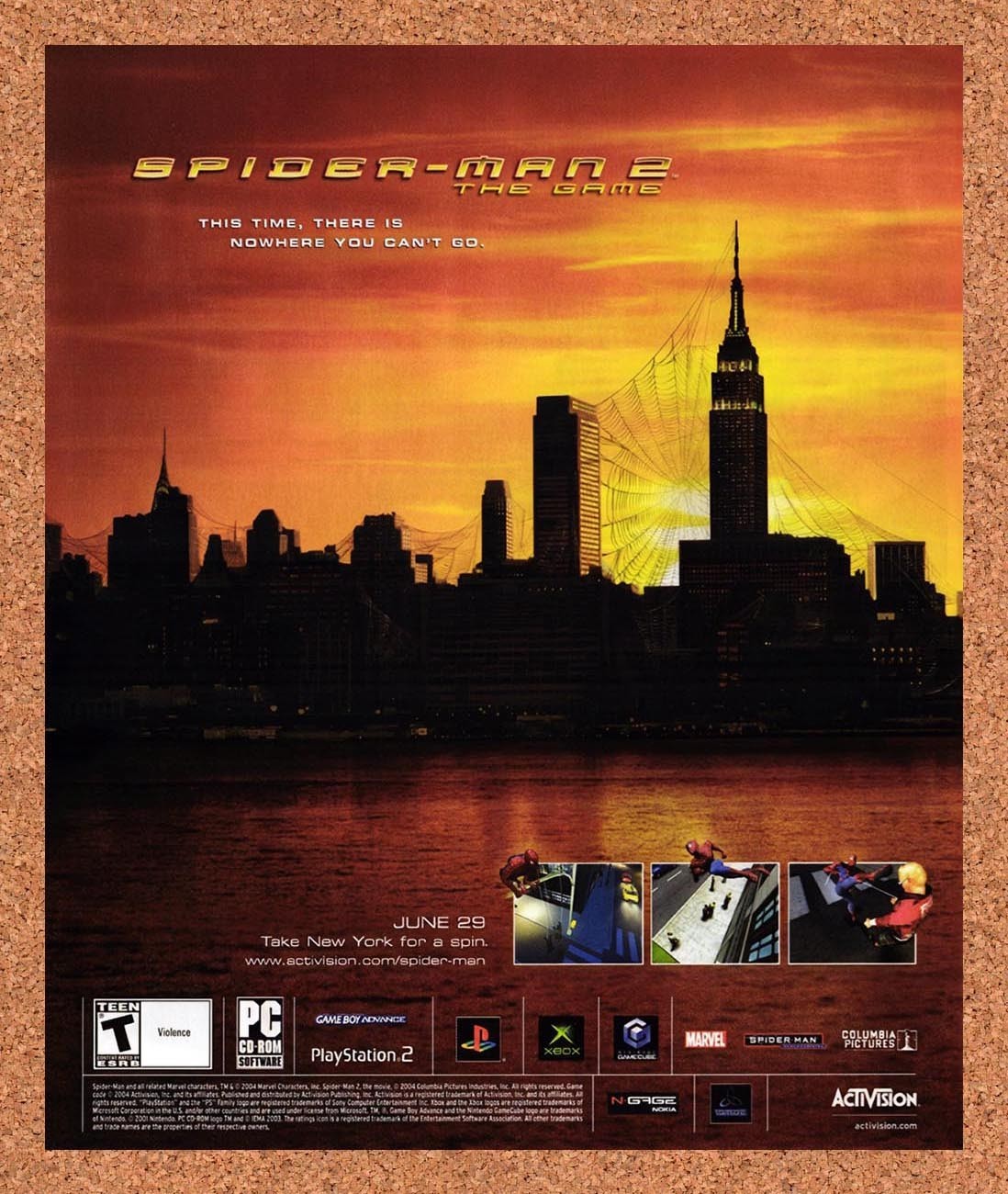 2004 Spider-Man 2 PS2 Original Advertisement / Retro Promo v1