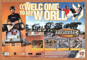 Tony Hawk Pro Skater 3 PS2 Original 2003 Ad Authentic Video Game Art Promo