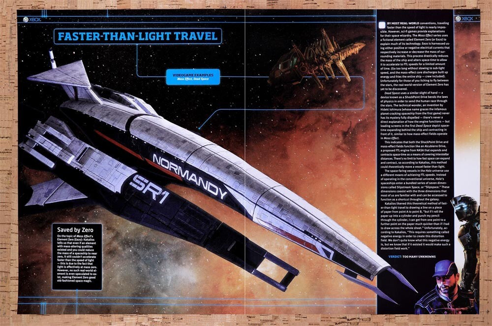 2012 Mass Effect SSV Normandy SR-1 Faster-Than-Light Travel Original Ad v2