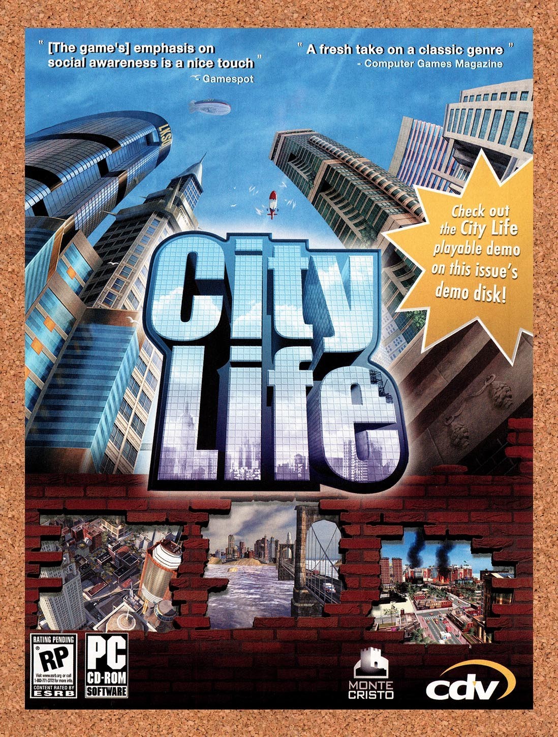 2006 City Life PC Original Advertisement / Retro Promo v1