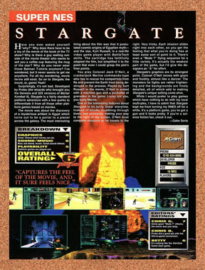 1995 Stargate SNES Original Advertisement / Retro Promo vr1