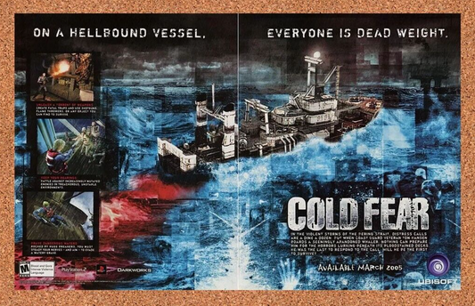 Cold Fear PS2 Original 2006 Ad Authentic Darkworks Horror Video Game Promo