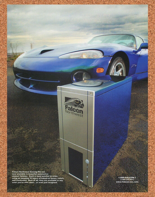 Falcon Northwest Gaming PC Original 2003 Ad Authentic Retro Computer Tech Promo
