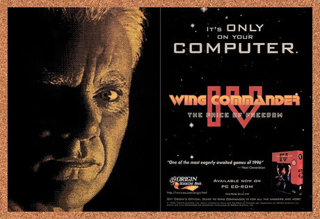 1996 Wing Commander IV The Price Of Freedom PC Original Ad / Promo v2