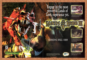 1998 Lands Of Lore III PC Original Advertisement / Retro Promo v2