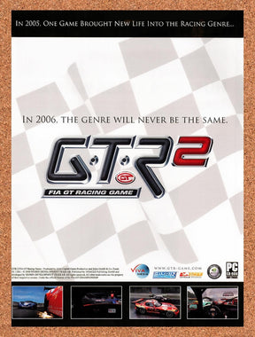 2006 GTR2 Fia GT Racing Game PC Original Advertisement / Retro Promo v1