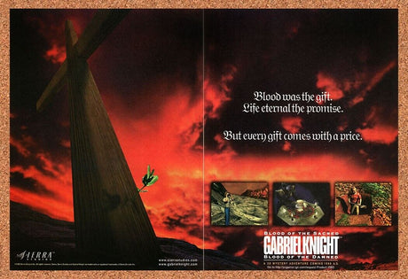 Gabriel Knight Blood Of The Damned PC Original 1999 Ad Authentic Game Promo