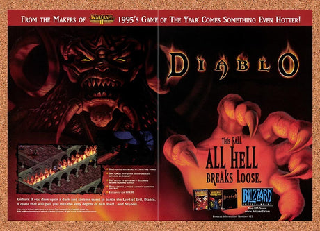 1996 Diablo PC Original Advertisement / Retro Promo v5