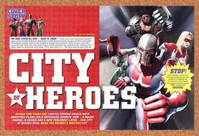 City Of Heroes PC Original 2005 Print Ad Authentic Video Game Review Promo