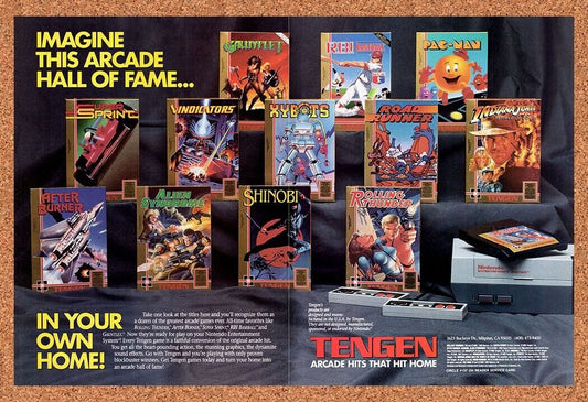 1989 Tengen NES Games Original Advertisement / Retro Wall Art v6