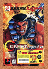 Contra Legacy of War PS1 Rebate Original 1997 Ad Sears Funtronics Game Promo