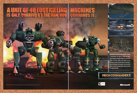 Battletech Mech Commander 2 PC Original 2003 Ad Authentic Video Game Promo