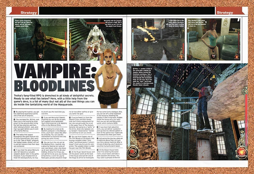 2005 Vampire The Masquerade Bloodlines PC Original Advertisement / Promo v3