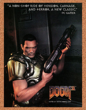 Doom 3 PC Original 2006 Ad Authentic id Bethesda Horror FPS Video Game Promo