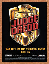 1995 Judge Dredd Genesis Original Advertisement / Retro Wall Art v1