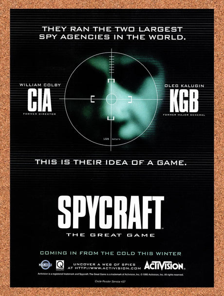 1995 Spycraft The Great Game PC Original Advertisement / Retro Promo v3