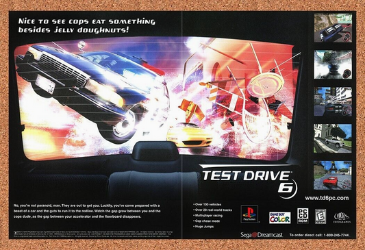 Test Drive 6 PC Original 1998 Ad Print Authentic Windows Racing Video Game Promo