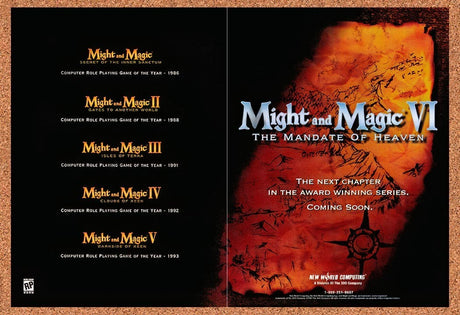 1997 Heroes Of Might & Magic VI The Mandate Of Heaven PC Original Ad / Promo v3