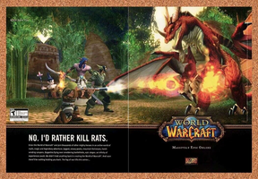 World Of WarCraft PC Original 2007 Ad Authentic Blizzard MMO Video Game Promo v1
