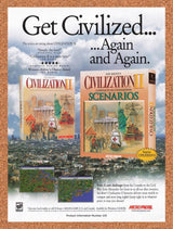 1997 Civilization II Games Original Advertisement / Retro Promo v1