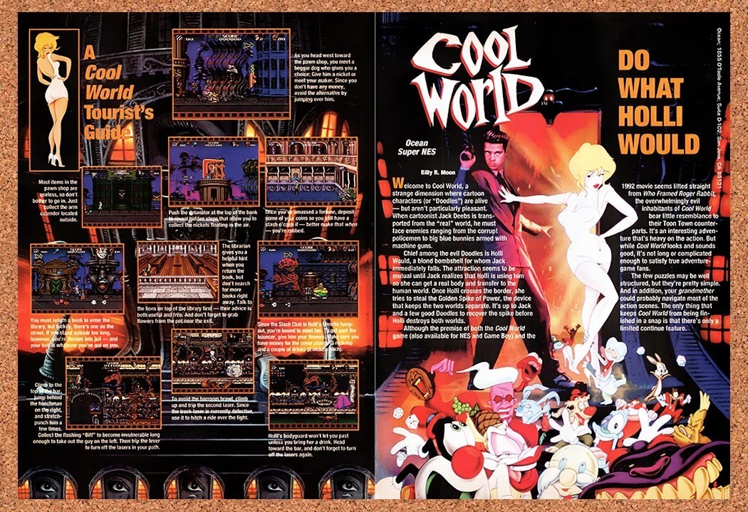 1993 Cool World SNES Original Advertisement / Retro Promo vr1