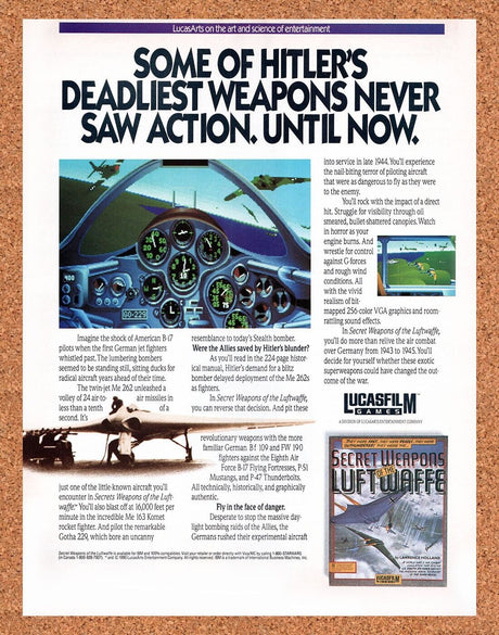 Secret Weapons Of the Luftwaffe Original 2004 Vintage Ad - Video Game Promo