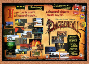 1996 Elder Scrolls II Daggerfall PC Original Advertisement / Retro Promo v3