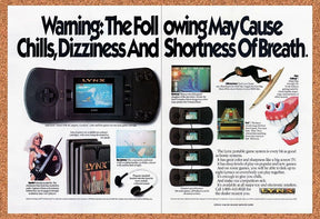1990 Atari Lynx Console Original Advertisement / Retro Wall Art v3