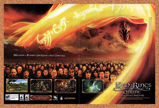 Lord Of The Rings Online Shadows Of Angmar PC Original 2006 Vintage Ad Art Promo
