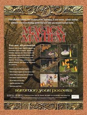 1999 Magic & Mayhem PC Original Advertisement / Retro Promo v1