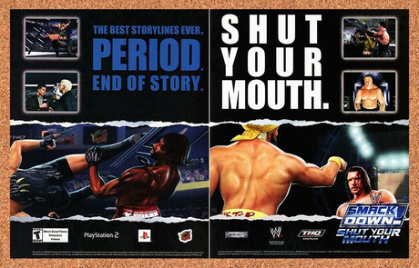 WWE Smackdown Shut Your Mouth PS2 Original 2003 Ad Authentic Video Game Promo