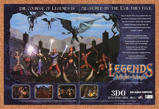 Legends Of Might And Magic PC Original 2001 Ad Authentic Video Game Promo