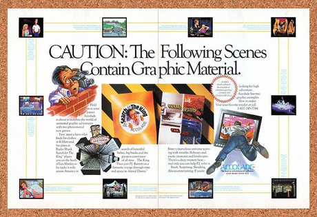 Accolade PC Games Original 1991 Vintage Ad - Search The King Promo