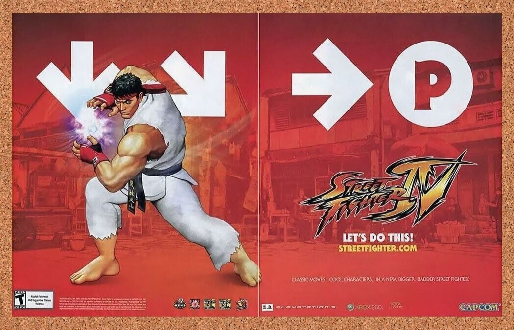 Street Fighter IV 4 PS3 Original 2008 Ad Authentic Capcom Video Game Promo