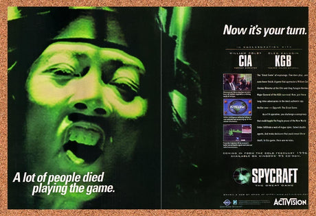 1996 Spycraft The Great Game PC Original Advertisement / Retro Promo v6