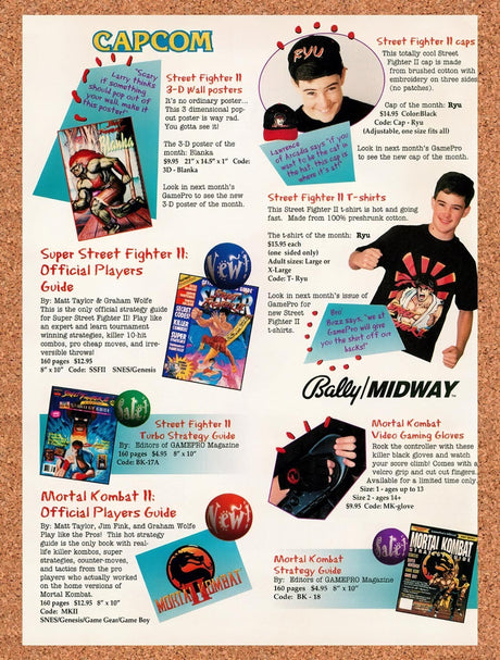 1994 Capcom Gifts & Merch Original Advertisement / Retro Promo v9