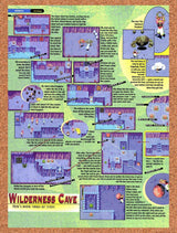 1995 Beyond Oasis Wilderness Cave Map Original Advertisement / Retro Wall Art v3