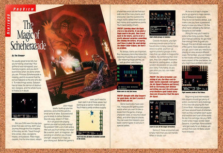 1989 Magic Of Scheherazade NES Original Advertisement / Retro Promo vr1