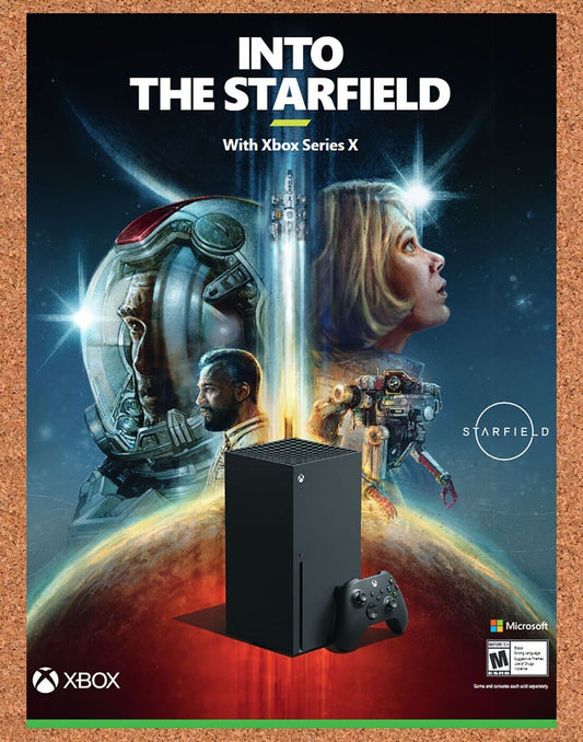 Starfield Xbox Series X Original 2022 Vintage Ad - Video Game Art Promo