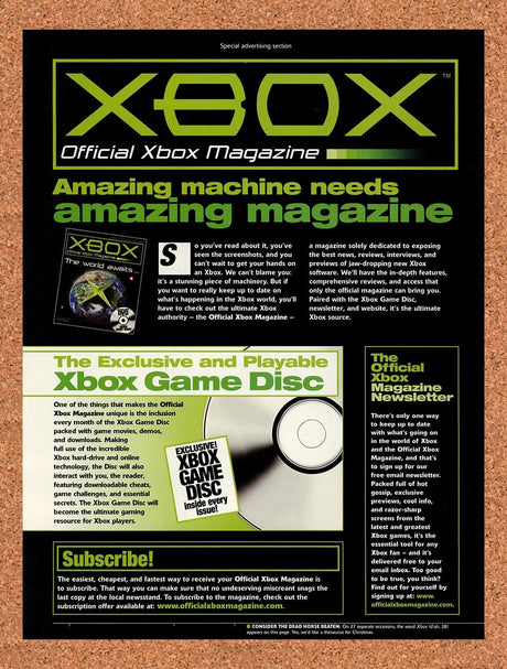 2001 Microsoft Xbox Magazine Upcoming Release Original Advertisement / Promo v8