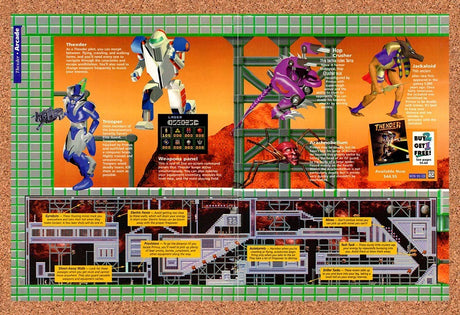 1995 Thexder Characters Original Advertisement / Retro Promo v2