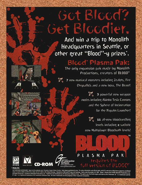 1997 Blood Plasma Pak PC Original Advertisement / Retro Promo v1